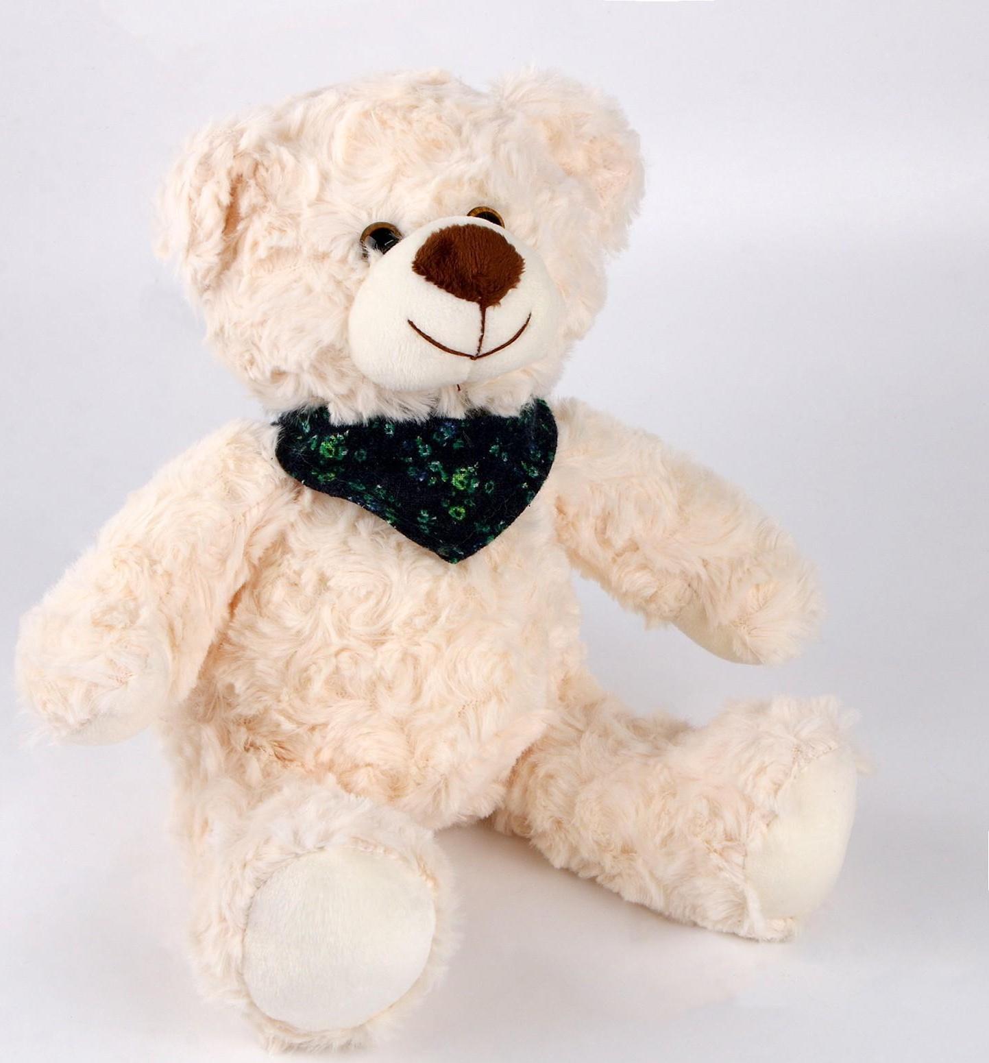 Мягкая игрушка «Медведь», с шарфиком, 28 см, цвет бежевый