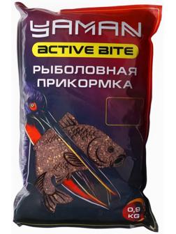 Прикормка Yaman Active Bite Карп-Карась Big Fish, цвет коричневый, 900 г.