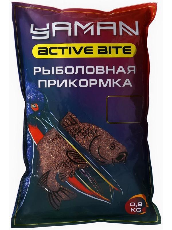 Прикормка Yaman Active Bite Лещ, шоколад, цвет коричневый, 900 г.