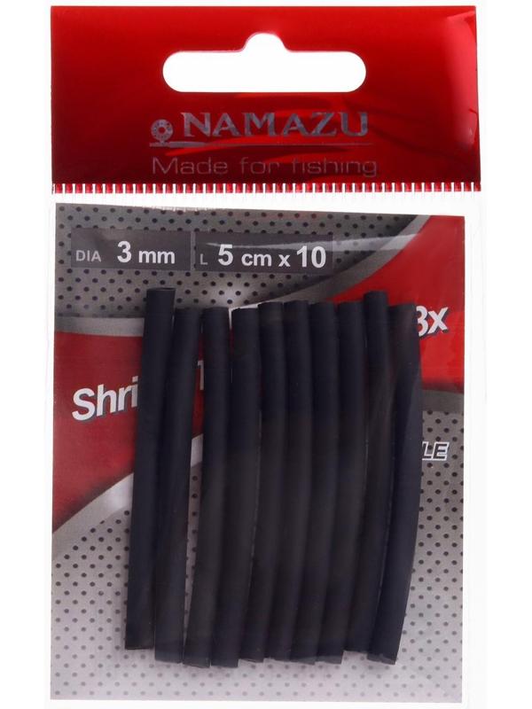 Трубка термоусадочная Namazu Pro Shrink Tube Sleeve 3x, d=3 мм, 5 см, 10 шт.