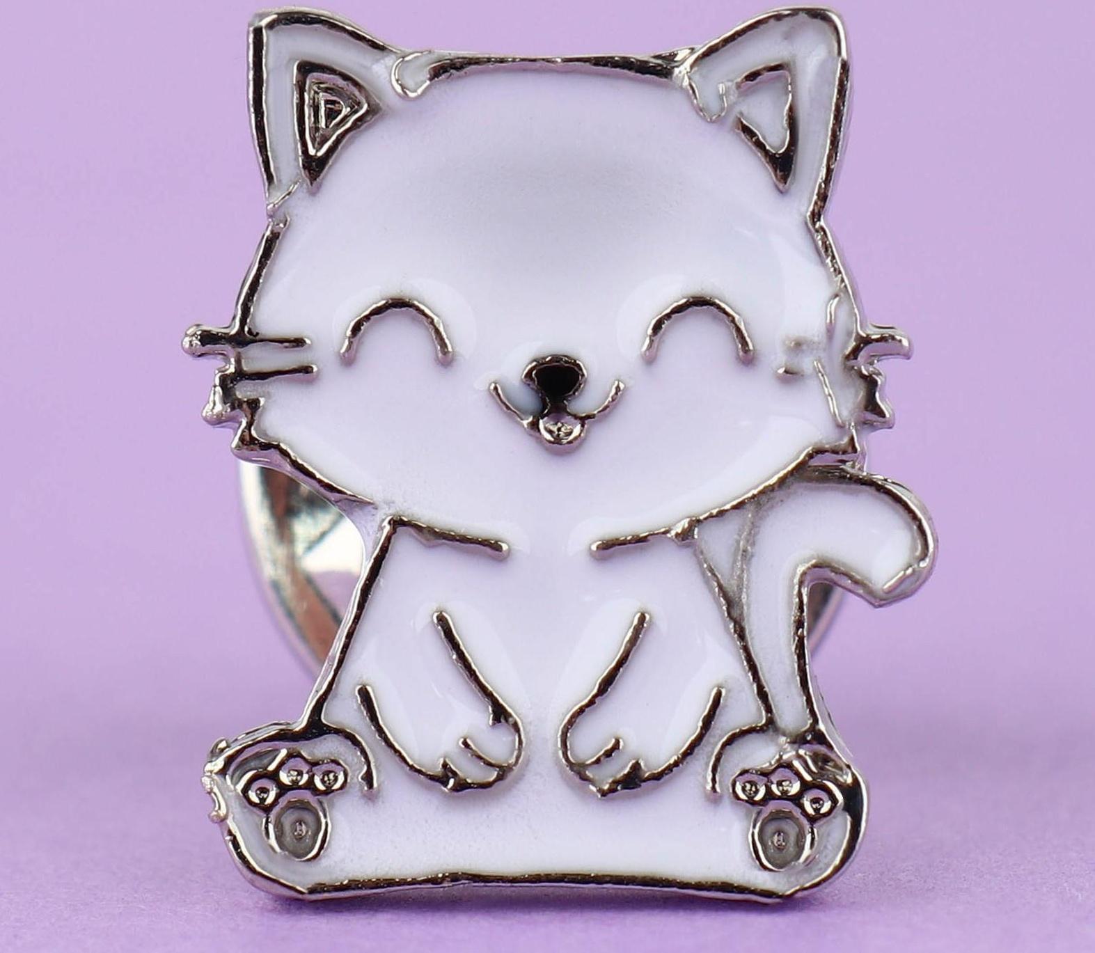 Значок металлический «Котик» 1,6 х 2,2см