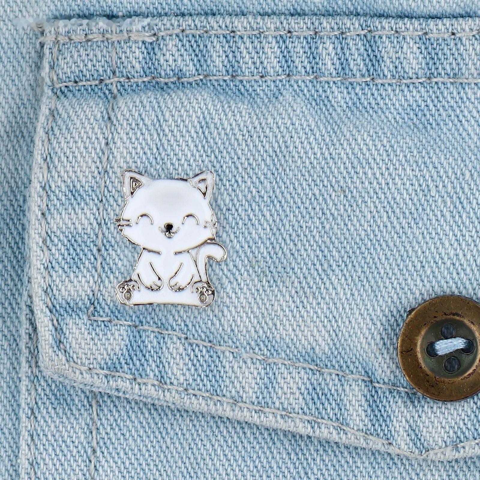 Значок металлический «Котик» 1,6 х 2,2см