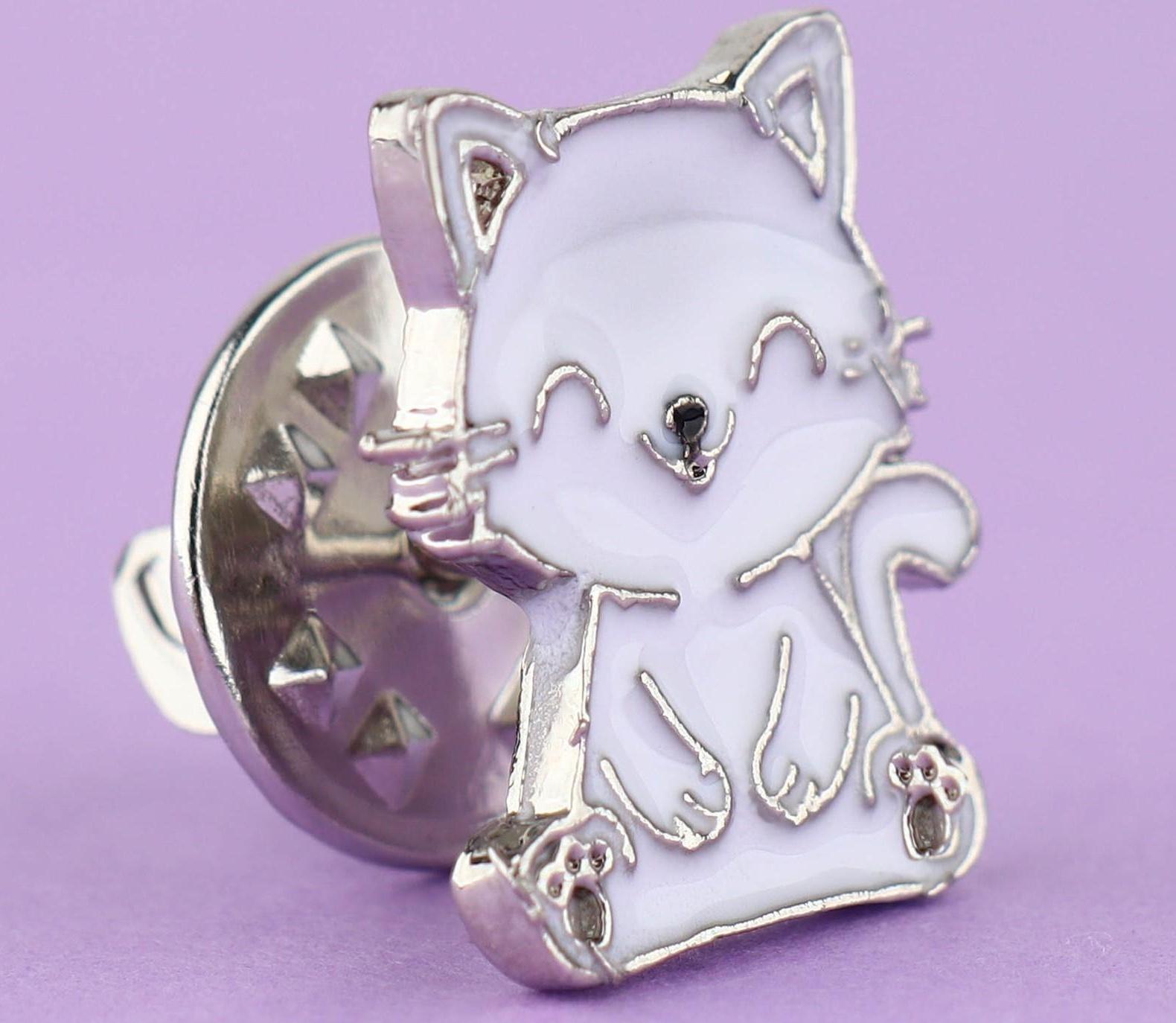 Значок металлический «Котик» 1,6 х 2,2см