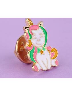 Значок металлический «Единорог» 1,5 х 2,2см