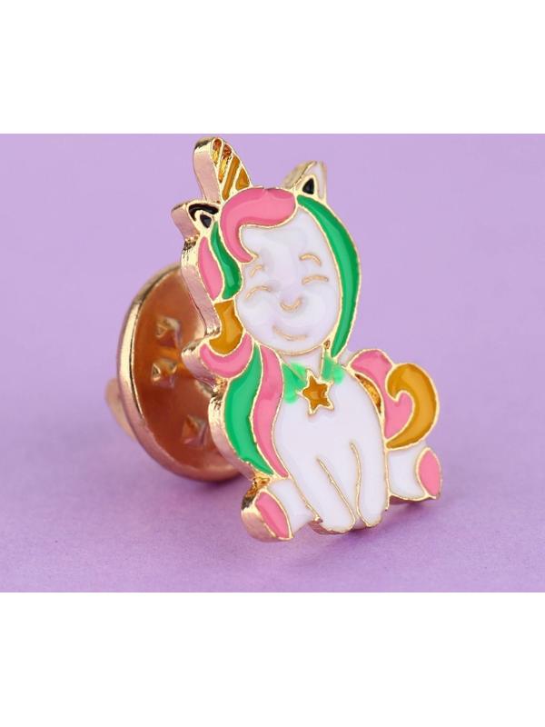 Значок металлический «Единорог» 1,5 х 2,2см