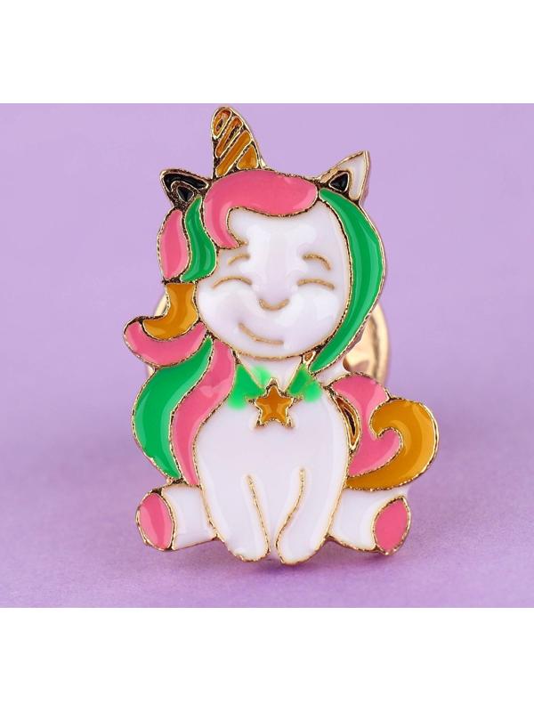 Значок металлический «Единорог» 1,5 х 2,2см