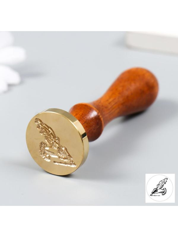 Печать для сургуча с деревянной ручкой 