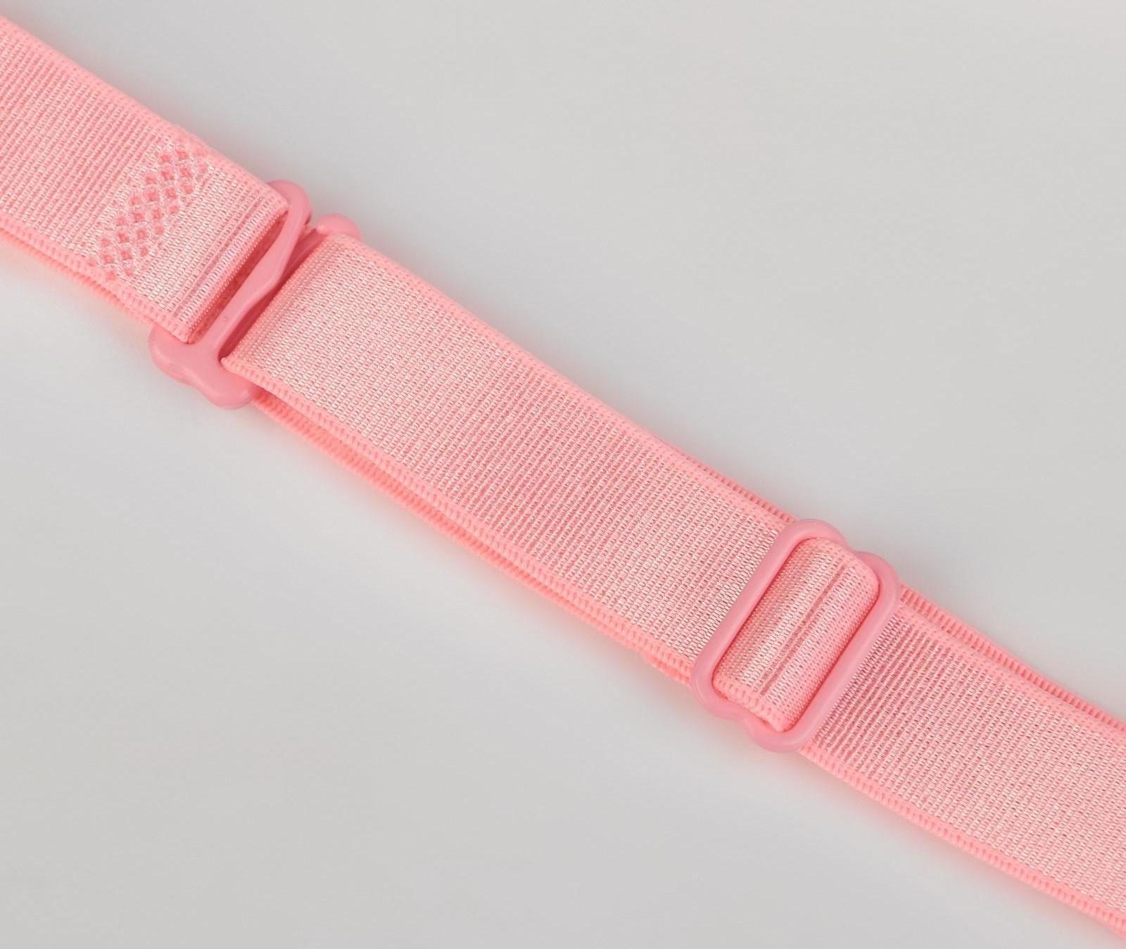 Бретели текстильные, 1,5 см, 37 см, пара, цвет светло-розовый