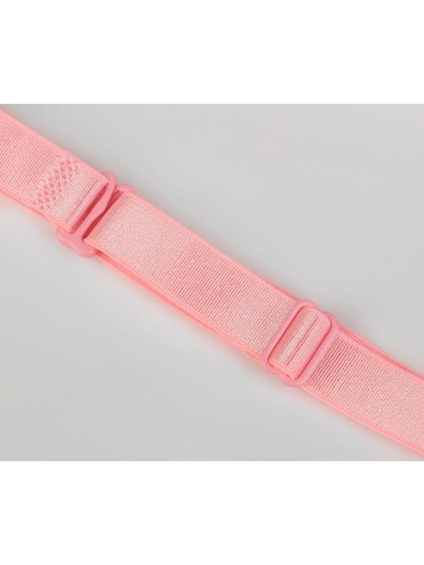 Бретели текстильные, 1,5 см, 37 см, пара, цвет светло-розовый