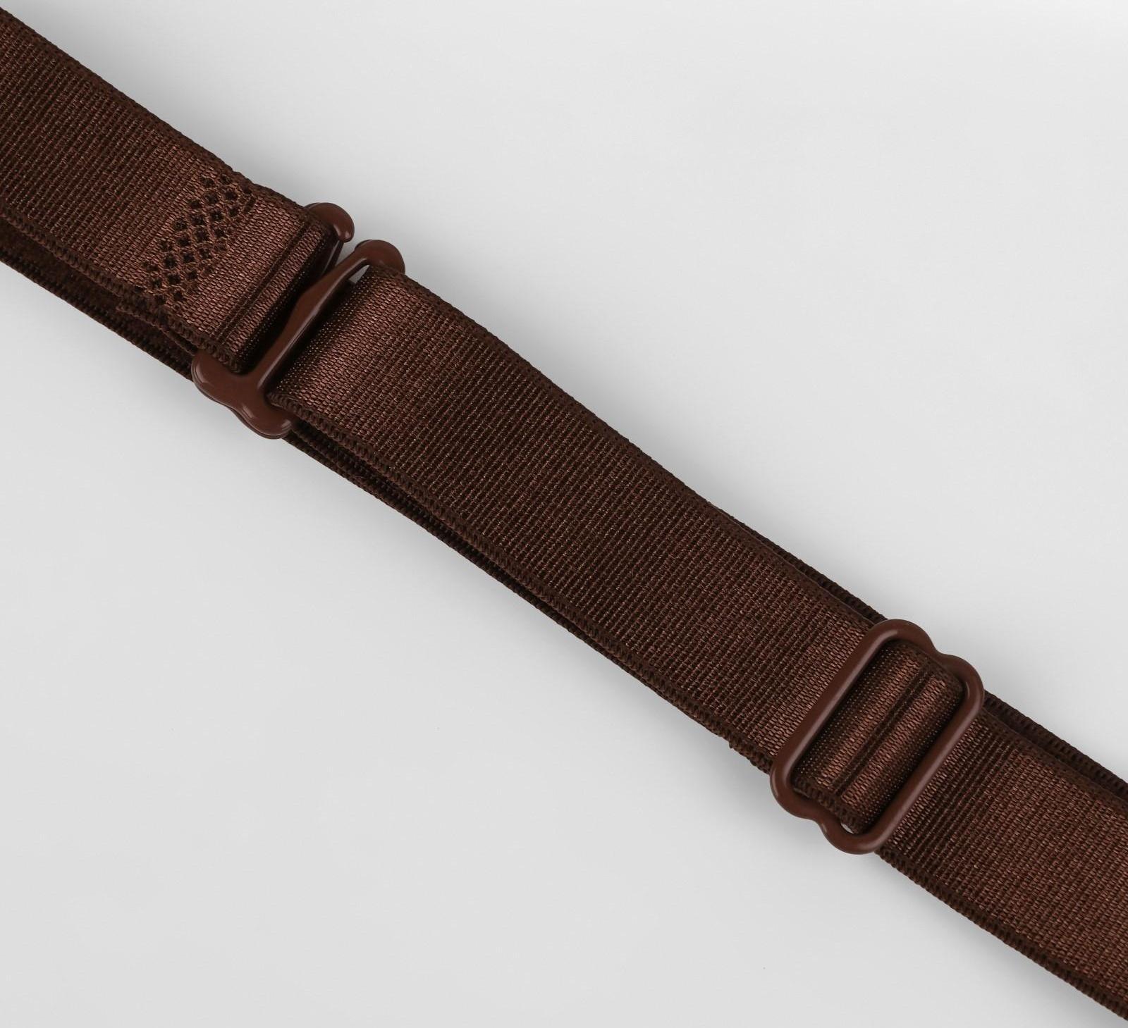 Бретели текстильные, 1,5 см, 37 см, пара, цвет шоколадный