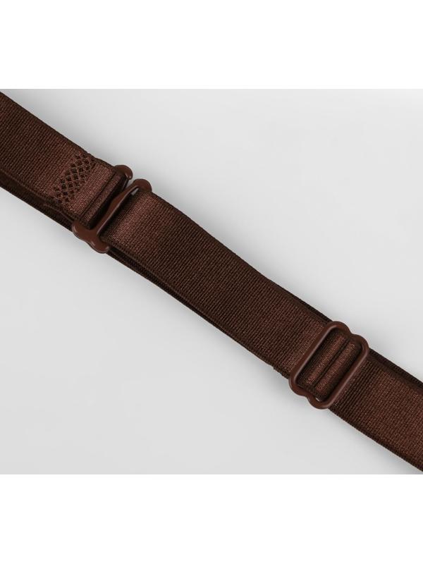Бретели текстильные, 1,5 см, 37 см, пара, цвет шоколадный