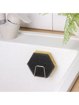 Держатель универсальный на липучке Доляна, цвет хром