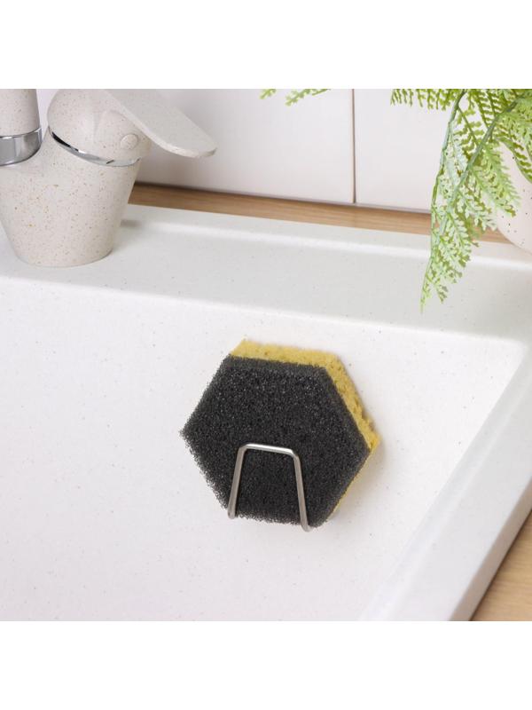 Держатель универсальный на липучке Доляна, цвет хром