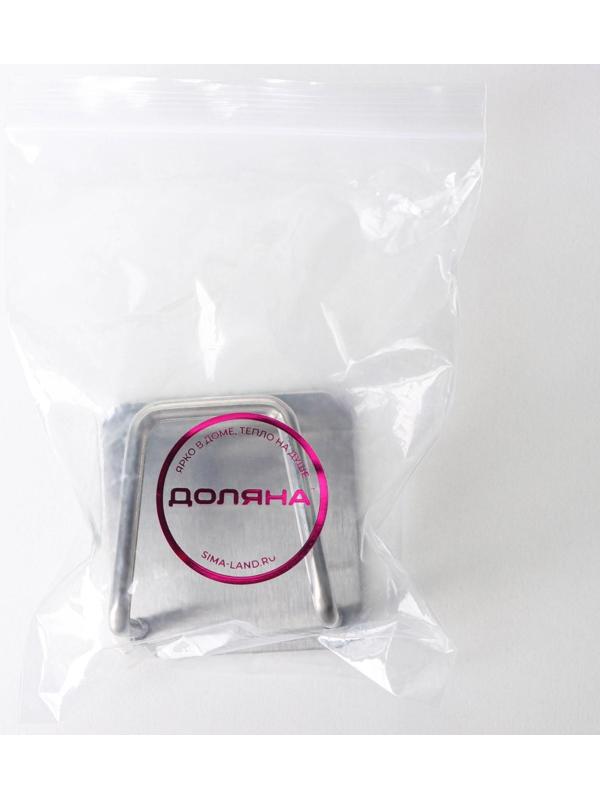 Держатель универсальный на липучке Доляна, цвет хром