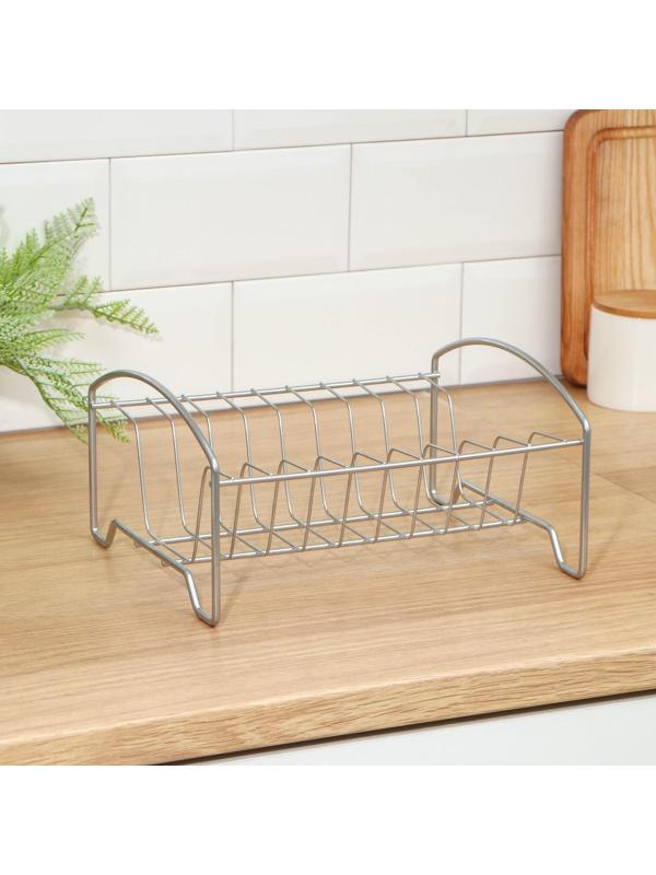 Сушилка для посуды «Мини», одноярусная, 25×21×13 см, цвет хром