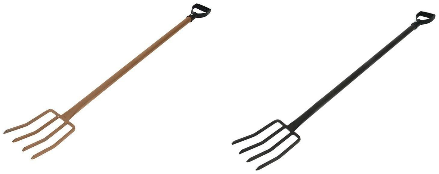 Вилы копальные, 4-рогие, металлический черенок с V-ручкой