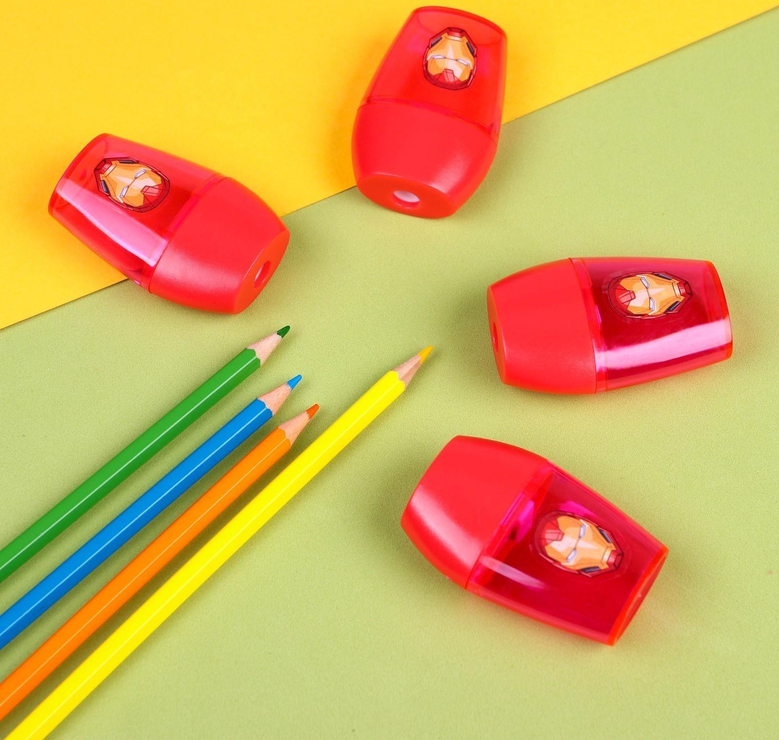 Точилка пластиковая, цвет красный, Мстители