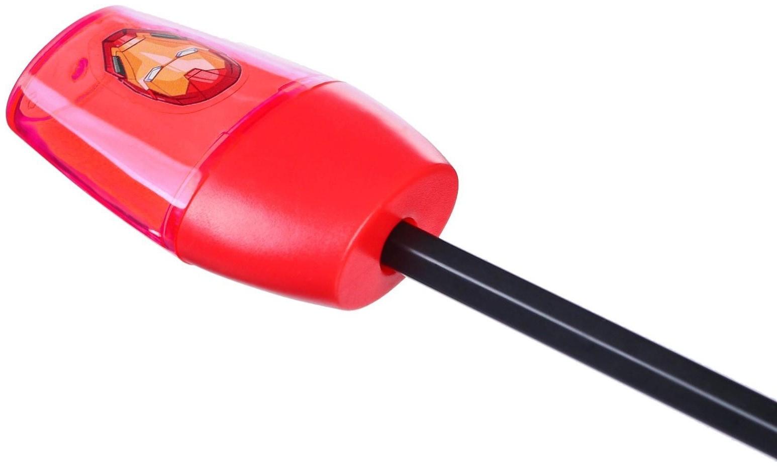 Точилка пластиковая, цвет красный, Мстители