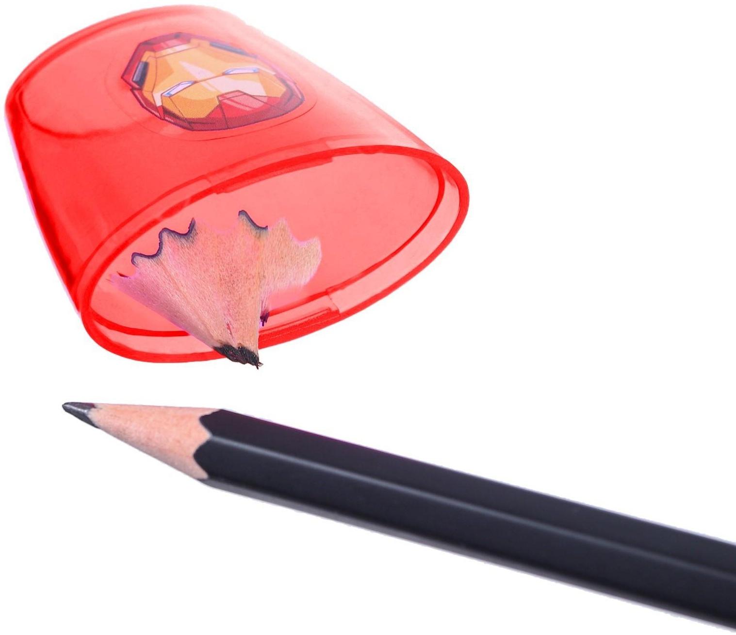 Точилка пластиковая, цвет красный, Мстители