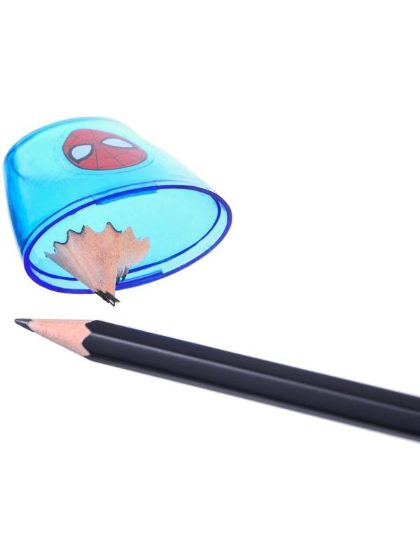 Точилка пластиковая, цвет синий, Человек-паук