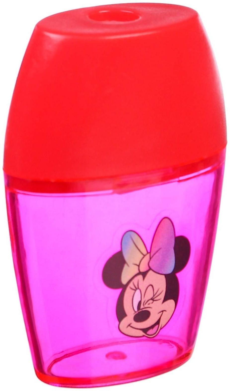 Точилка пластиковая, цвет красный, Минни Маус
