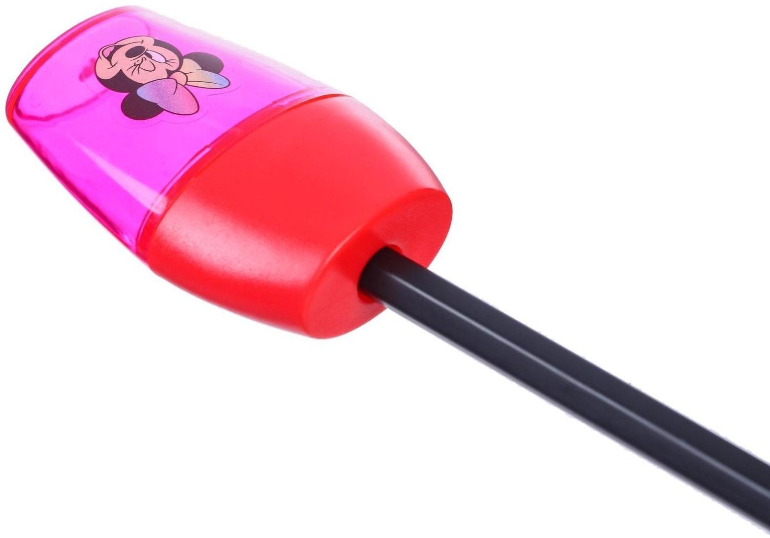 Точилка пластиковая, цвет красный, Минни Маус