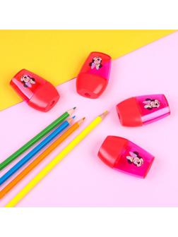 Точилка пластиковая, цвет красный, Минни Маус