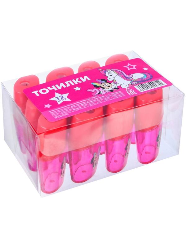 Точилка пластиковая, цвет красный, Минни Маус