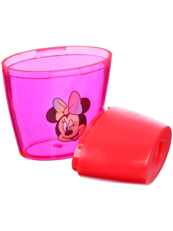 Точилка пластиковая, цвет красный, Минни Маус