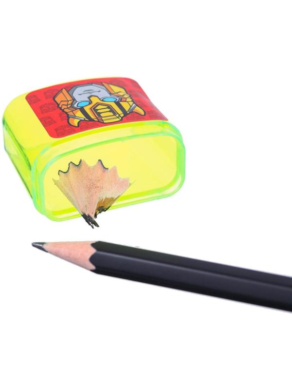 Точилка пластиковая с контейнером, двойная, МИКС, Трансформеры