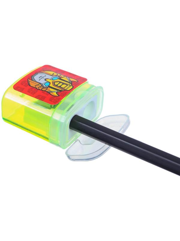 Точилка пластиковая с контейнером, двойная, МИКС, Трансформеры