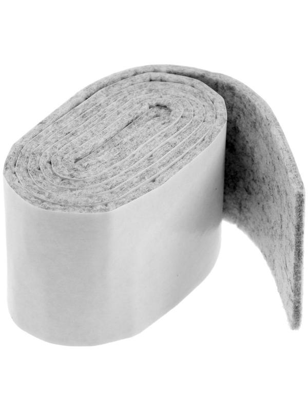 Самоклеющиеся подпятники для мебели ТУНДРА 100х5х0,3 см., фетр, цвет серый