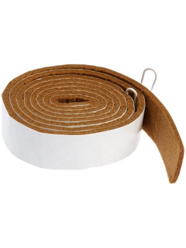 Самоклеющиеся подпятники для мебели ТУНДРА 100х2х0,3 см., фетр, цвет коричневый