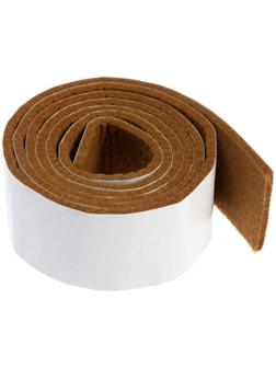 Самоклеющиеся подпятники для мебели ТУНДРА 100х3х0,3 см., фетр, цвет коричневый