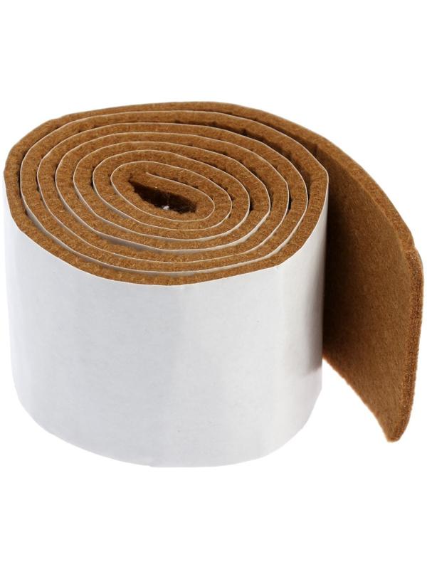 Самоклеющиеся подпятники для мебели ТУНДРА 100х5х0,3 см., фетр, цвет коричневый