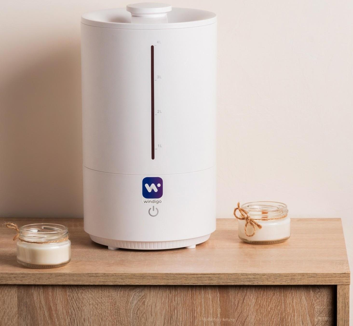 Увлажнитель-ароматизатор воздуха Windigo HM-8, ультразвуковой, 25Вт, 4л, 20м2, белый