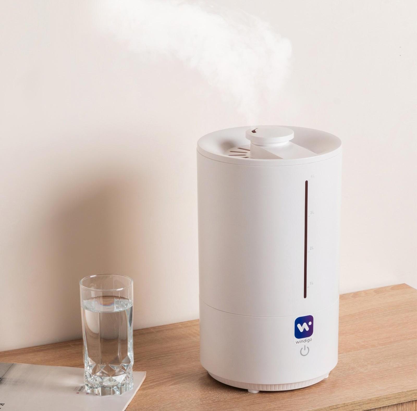 Увлажнитель-ароматизатор воздуха Windigo HM-8, ультразвуковой, 25Вт, 4л, 20м2, белый