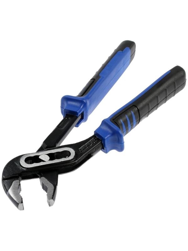 Клещи переставные ТУНДРА, CrV, двухкомпонентные рукоятки, 200 мм