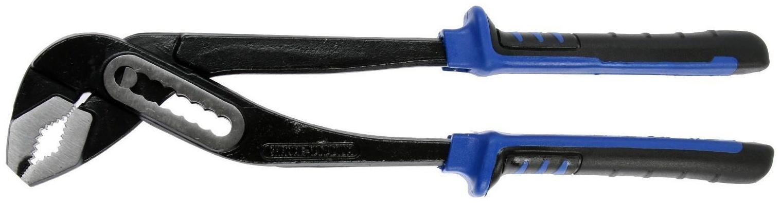 Клещи переставные ТУНДРА, CrV, двухкомпонентные рукоятки, 300 мм