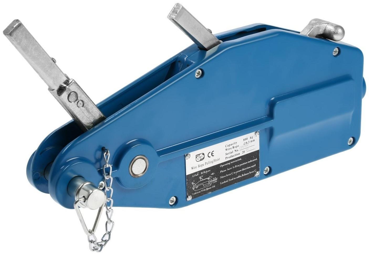 Лебёдка рычажная тросовая МТМ ТУНДРА, трос d = 8.3 мм, 20 м, подъём 0.8 т, нагрузка до 1 т
