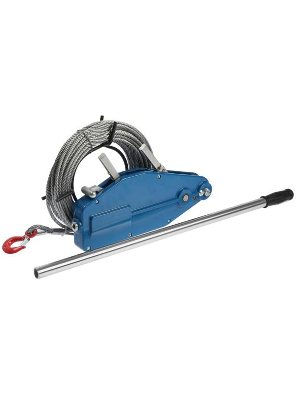 Лебёдка рычажная тросовая МТМ ТУНДРА, трос d = 8.3 мм, 20 м, подъём 0.8 т, нагрузка до 1 т