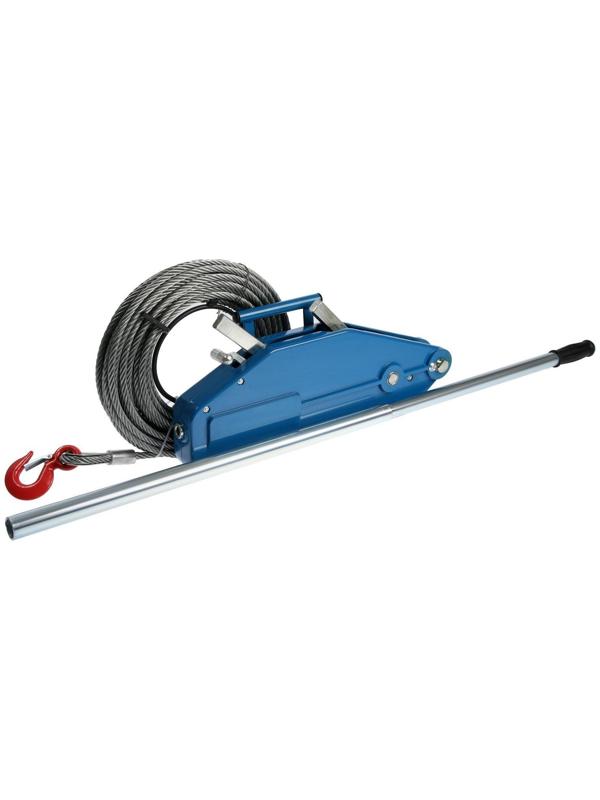 Лебёдка рычажная тросовая МТМ ТУНДРА, трос d = 11 мм, 20 м, подъём 1.6 т, нагрузка до 2 т