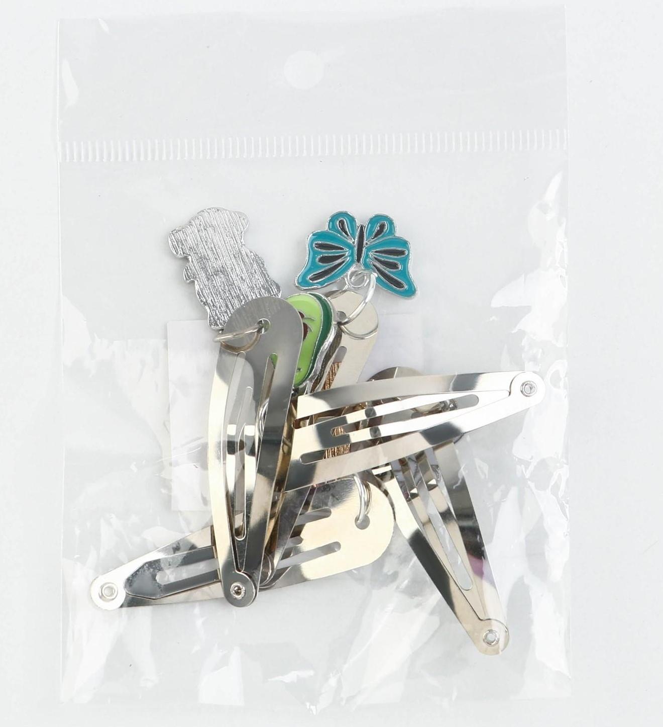 Заколки для волос с металлическим доп.элементом «Микс»