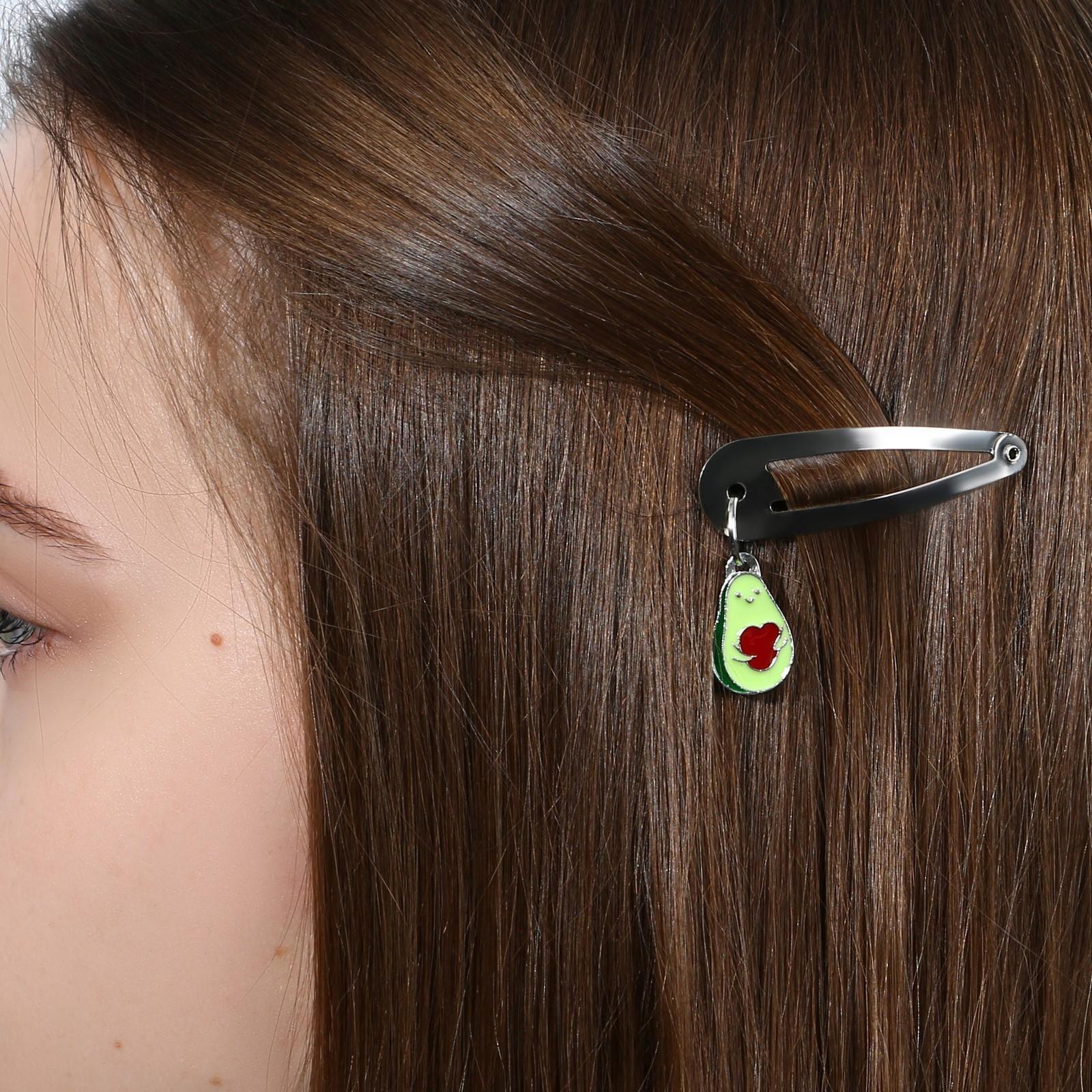 Заколки для волос с металлическим доп.элементом «Микс»