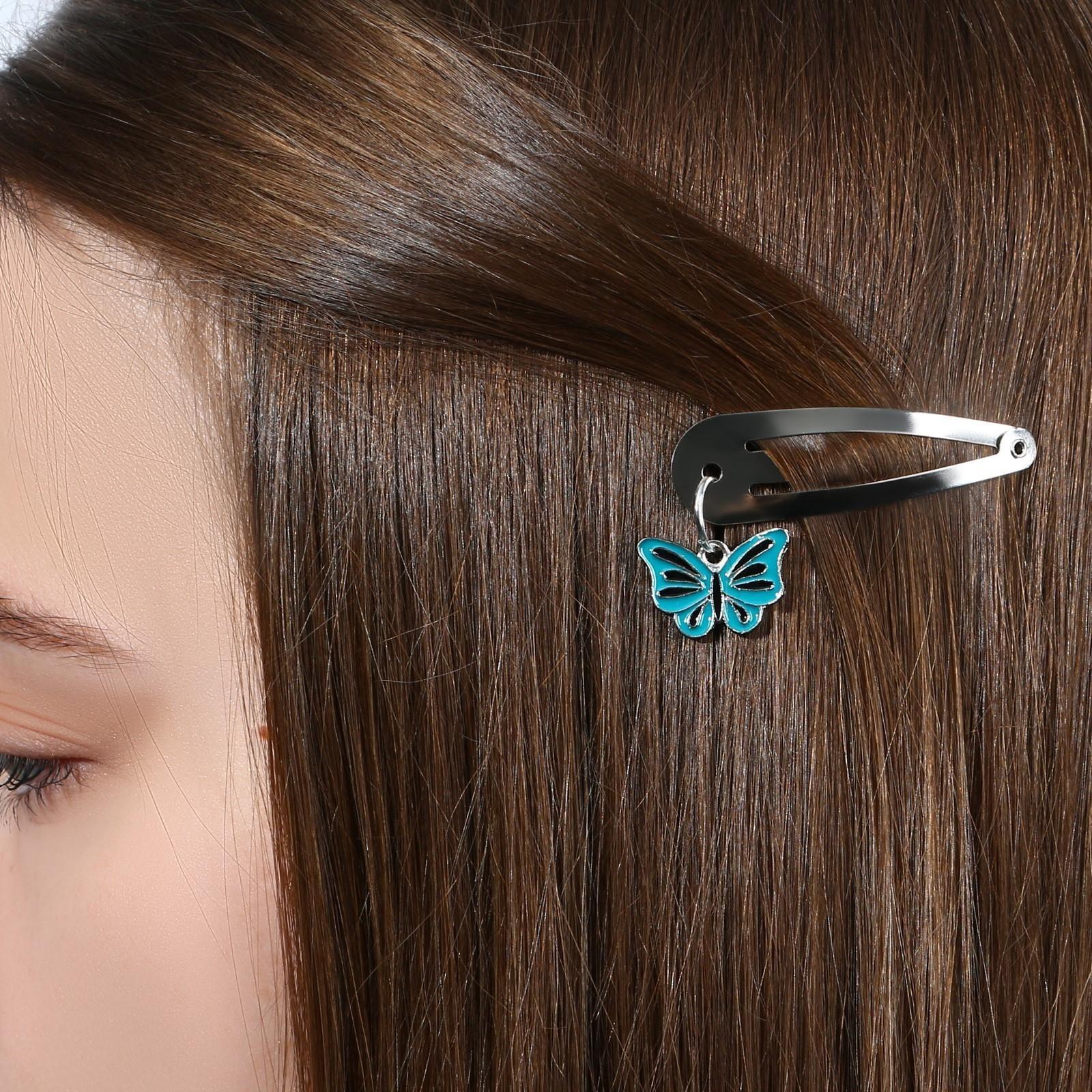 Заколки для волос с металлическим доп.элементом «Микс»