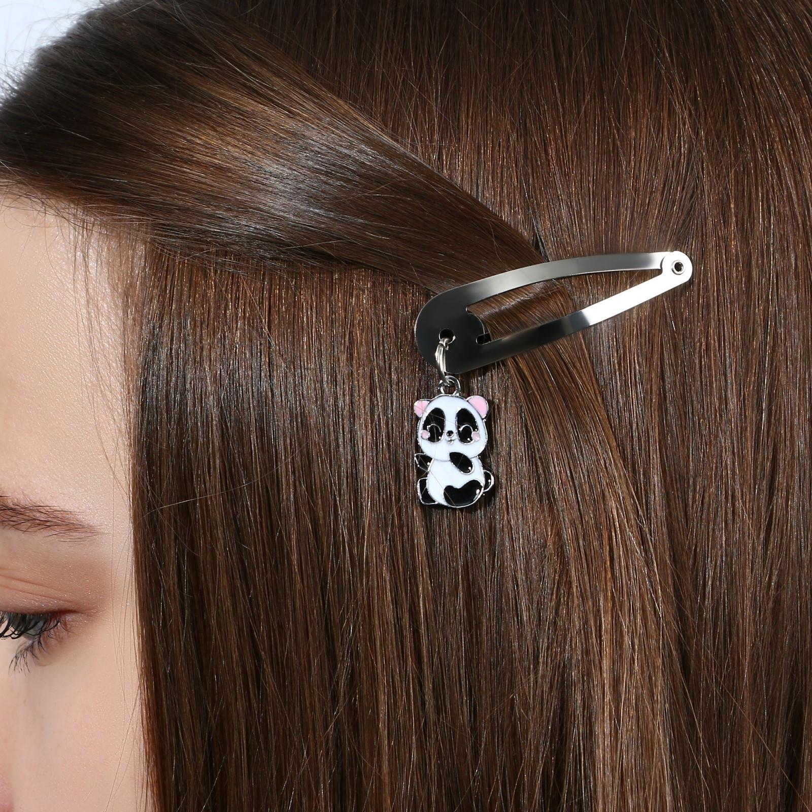 Заколки для волос с металлическим доп.элементом «Микс»