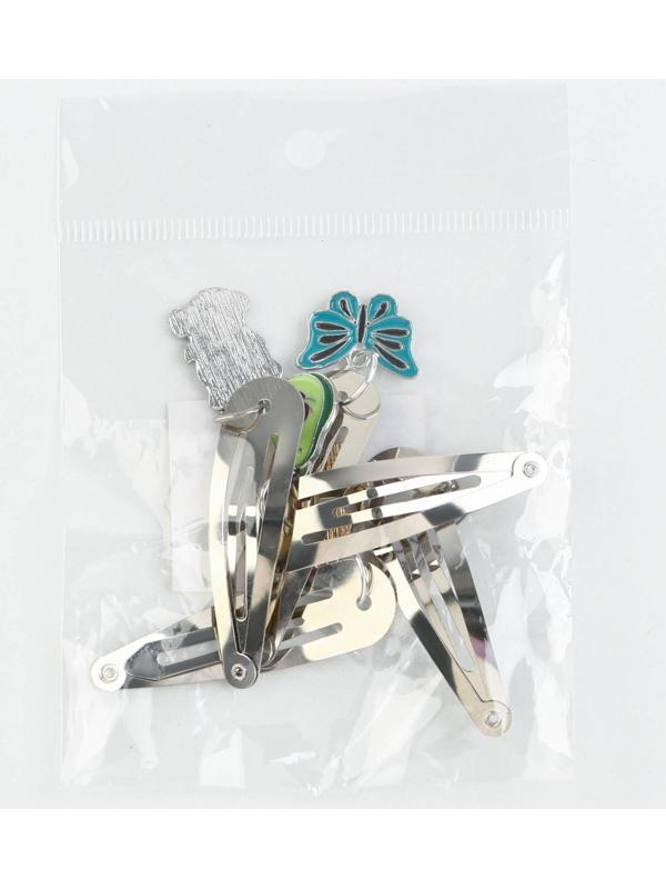 Заколки для волос с металлическим доп.элементом «Микс»