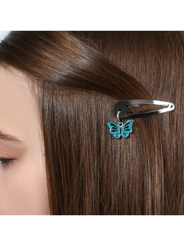 Заколки для волос с металлическим доп.элементом «Микс»