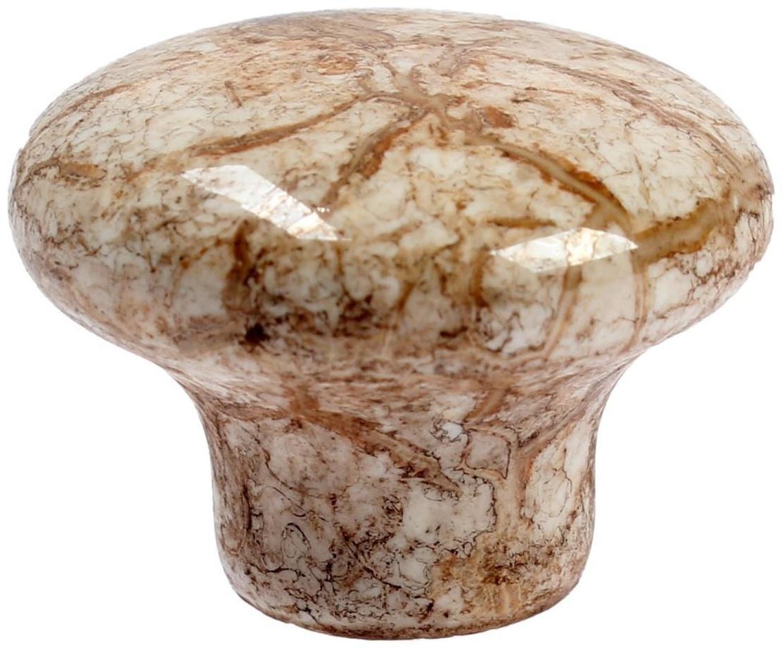 Ручка кнопка ART CAPPIO Ceramics 011, d=32, керамическая, белая с текстурой