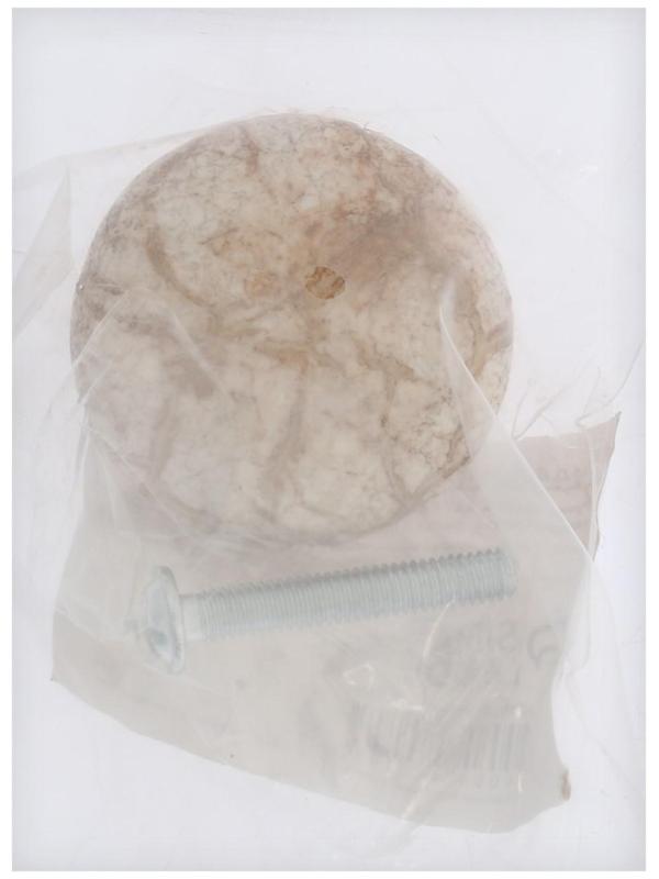 Ручка кнопка ART CAPPIO Ceramics 011, d=32, керамическая, белая с текстурой